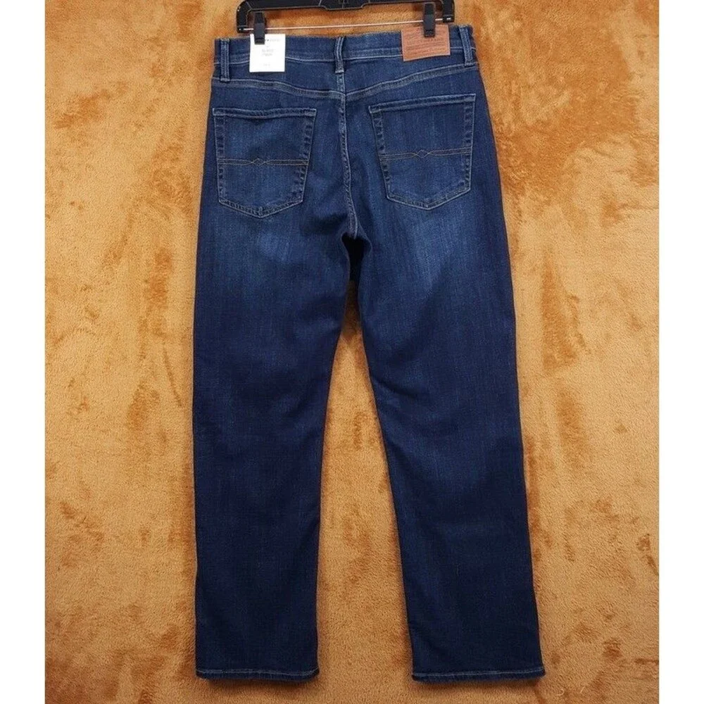 Lucky Brand Jeans Mens Size 33x32 Dark Wash 181 Relaxed Straight Fit Coolmax